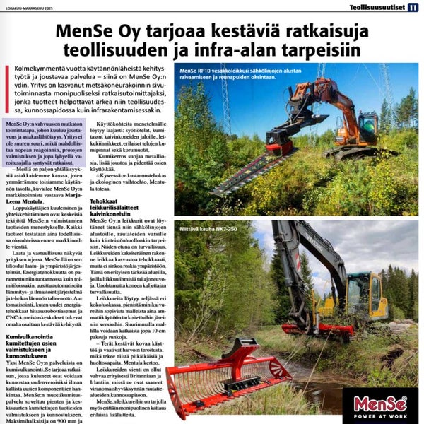 Kolmekymment&auml; vuotta k&auml;yt&auml;nn&ouml;nl&auml;heist&auml; kehitysty&ouml;t&auml; ja joustavaa palvelua.